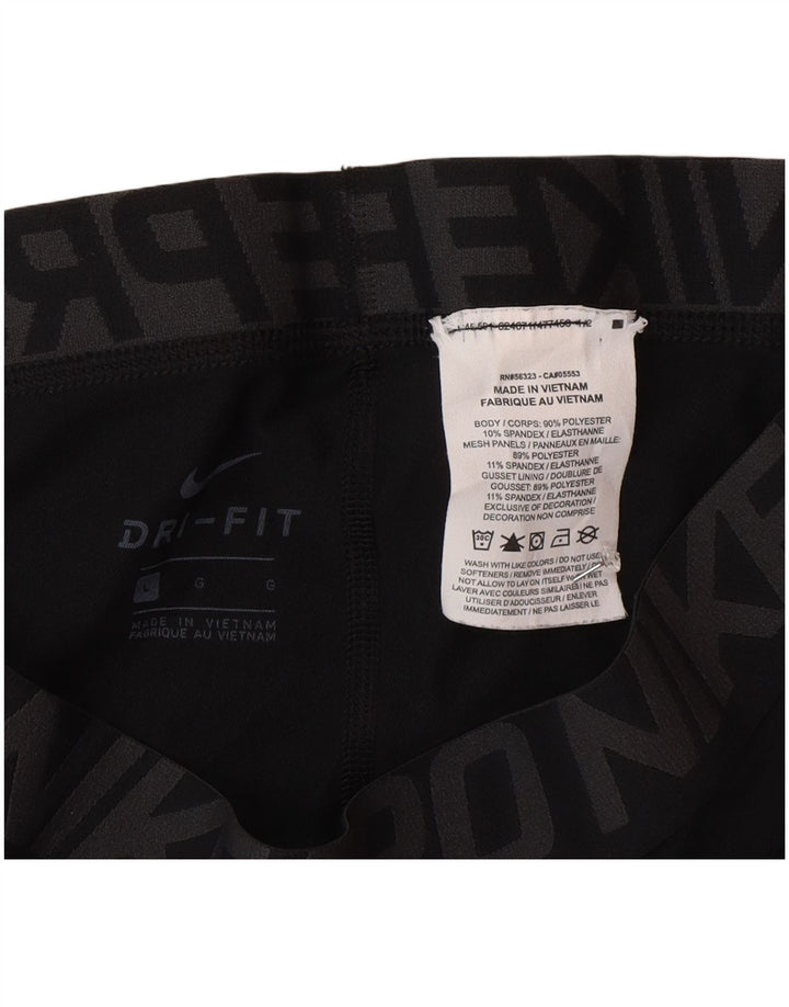 Męskie legginsy Nike Dri Fit Graphic Crop, duże, czarne, poliestrowe