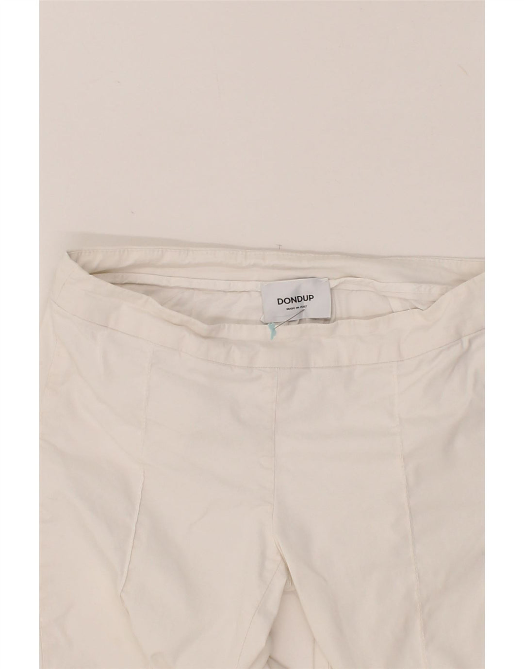 DONDUP Womens Crop Slim Casual Trousers W28 L24 White Vintage Dondup and Second-Hand Dondup from Messina Hembry 