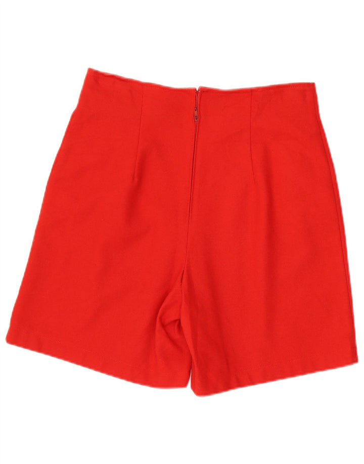 Vintage damskie spodenki z wysokim stanem IT 46 Large W30 czerwona wełna