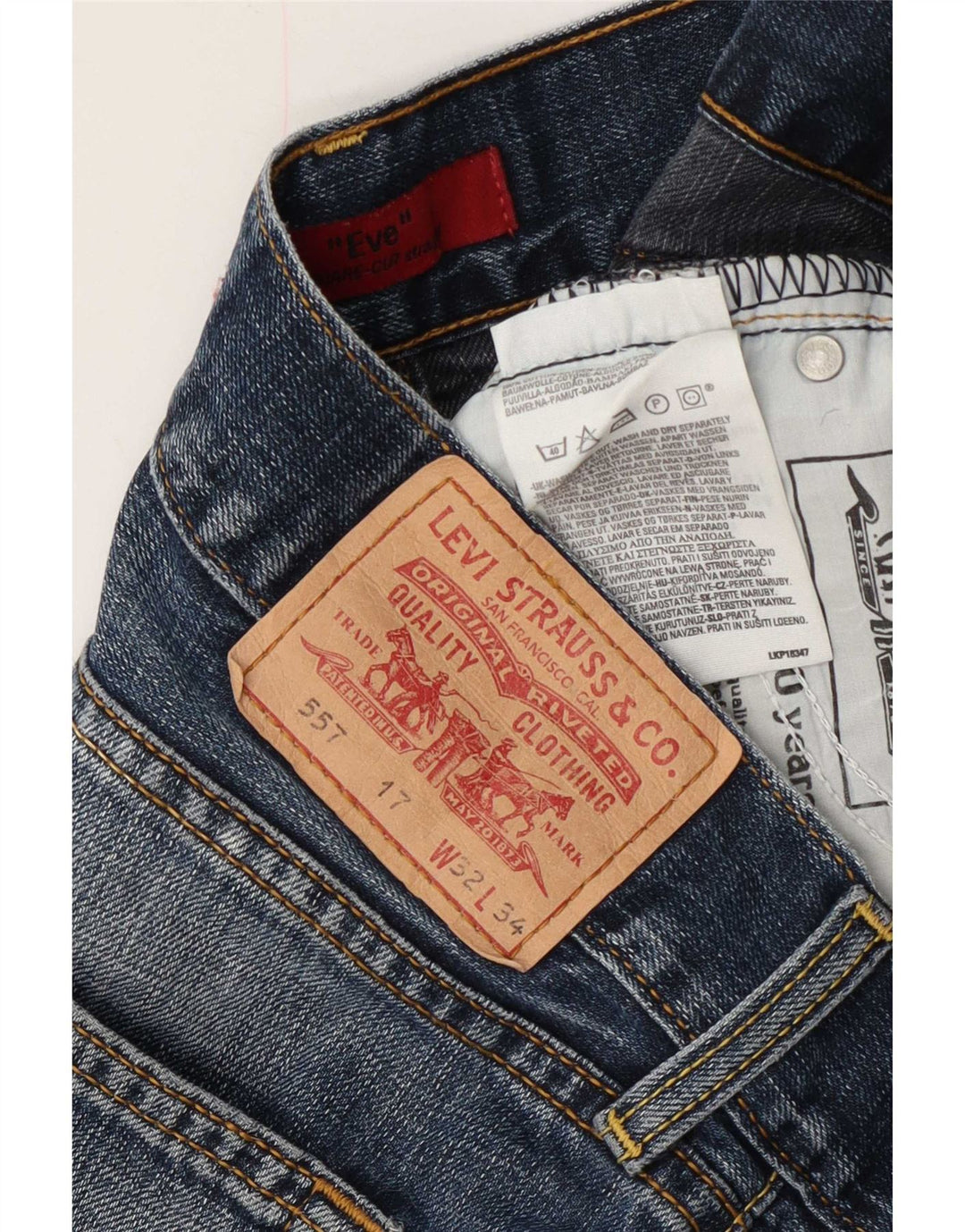Damskie spodenki jeansowe Levi's 557 W32, duże, niebieskie, bawełniane