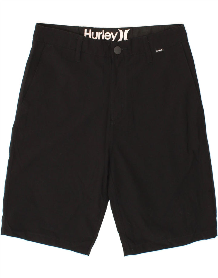 HURLEY Mens Chino Shorts W29 Small Black Polyester Vintage Hurley and Second-Hand Hurley from Messina Hembry 