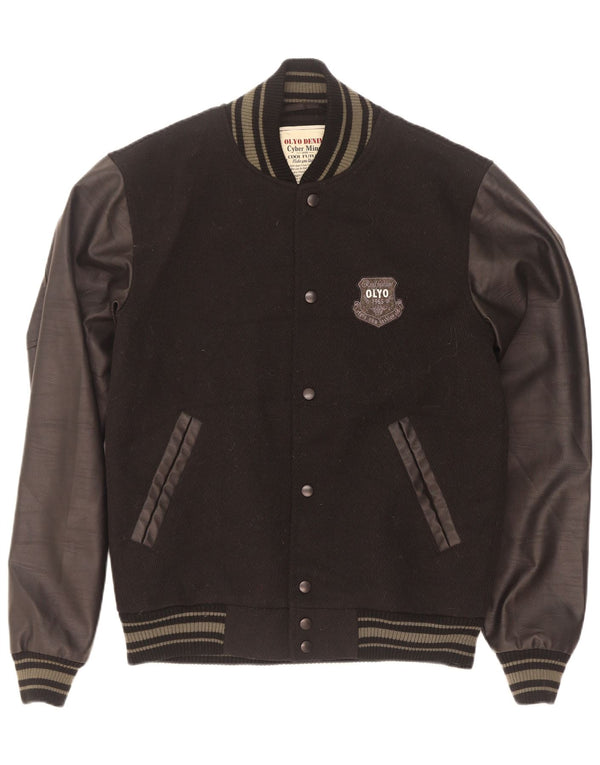 Vintage męska kurtka Varsity UK 42 XL z czarnego nylonu