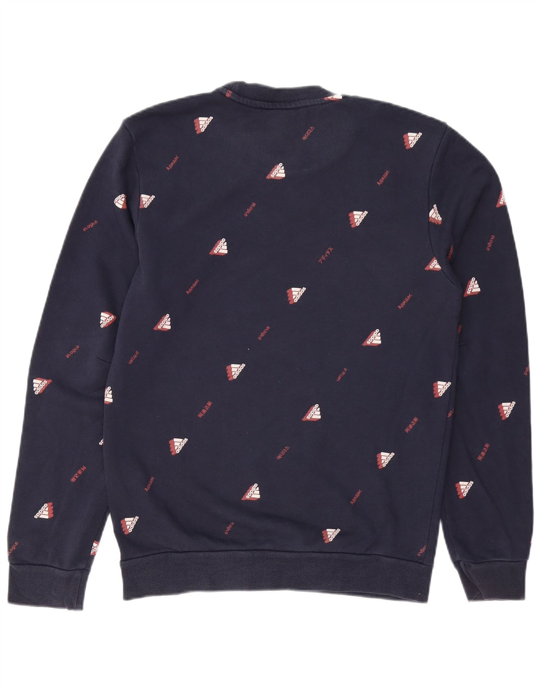 Męska bluza z grafiką ADIDAS, mała, granatowa