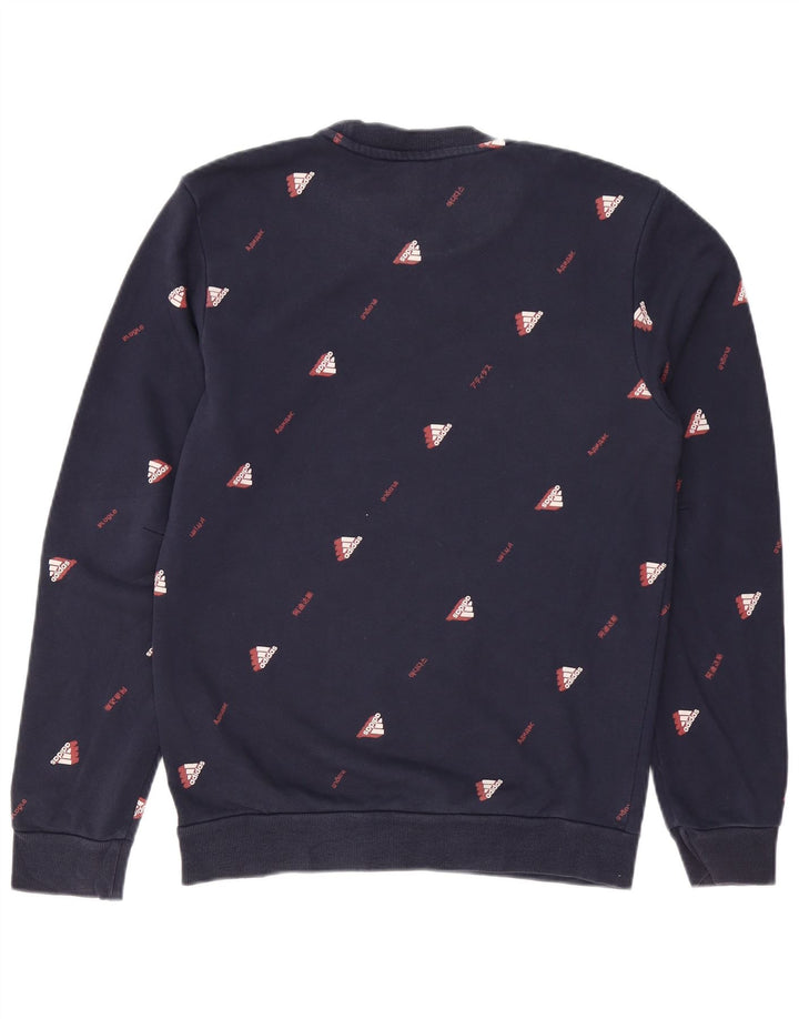 Męska bluza z grafiką ADIDAS, mała, granatowa