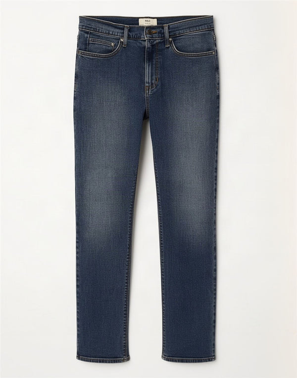 Marks & Spencer Męskie jeansy slim W32 L31 Niebieskie bawełniane