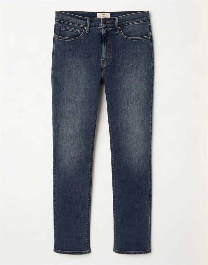 Marks & Spencer Męskie jeansy slim W32 L31 Niebieskie bawełniane