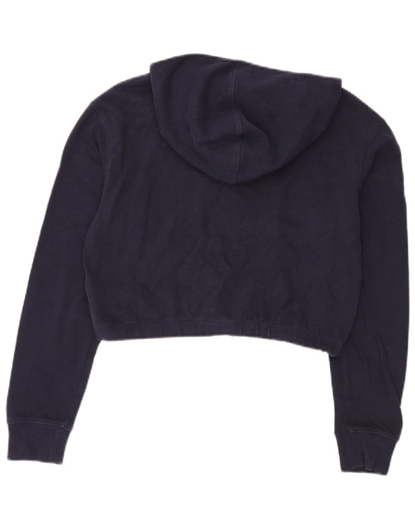 Damska bluza z kapturem Tommy Hilfiger Crop Graphic UK 6 XS Granatowa bawełna