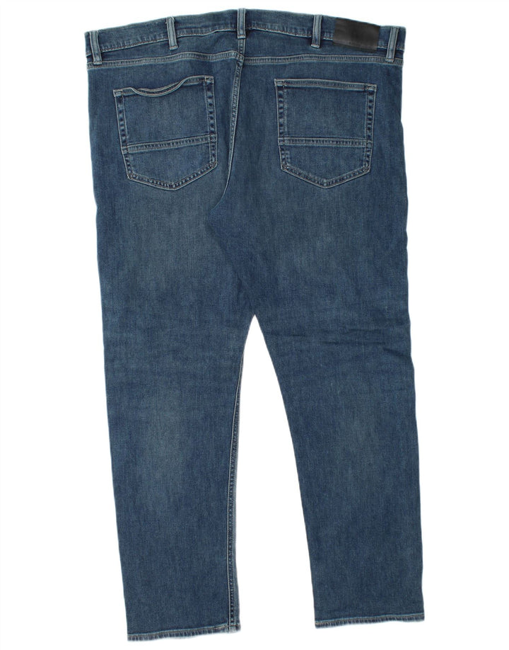 Marks & Spencer Męskie jeansy slim W42 L29 Niebieskie bawełniane