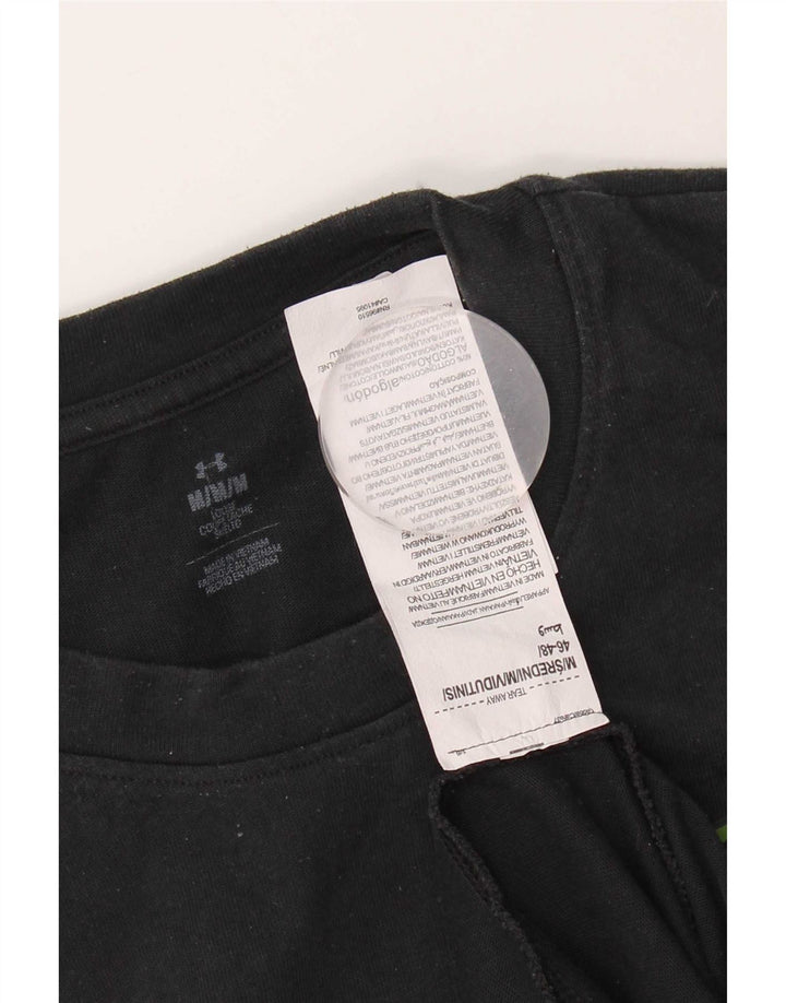 Męska koszulka z grafiką Under Armour, średnia czarna, bawełniana
