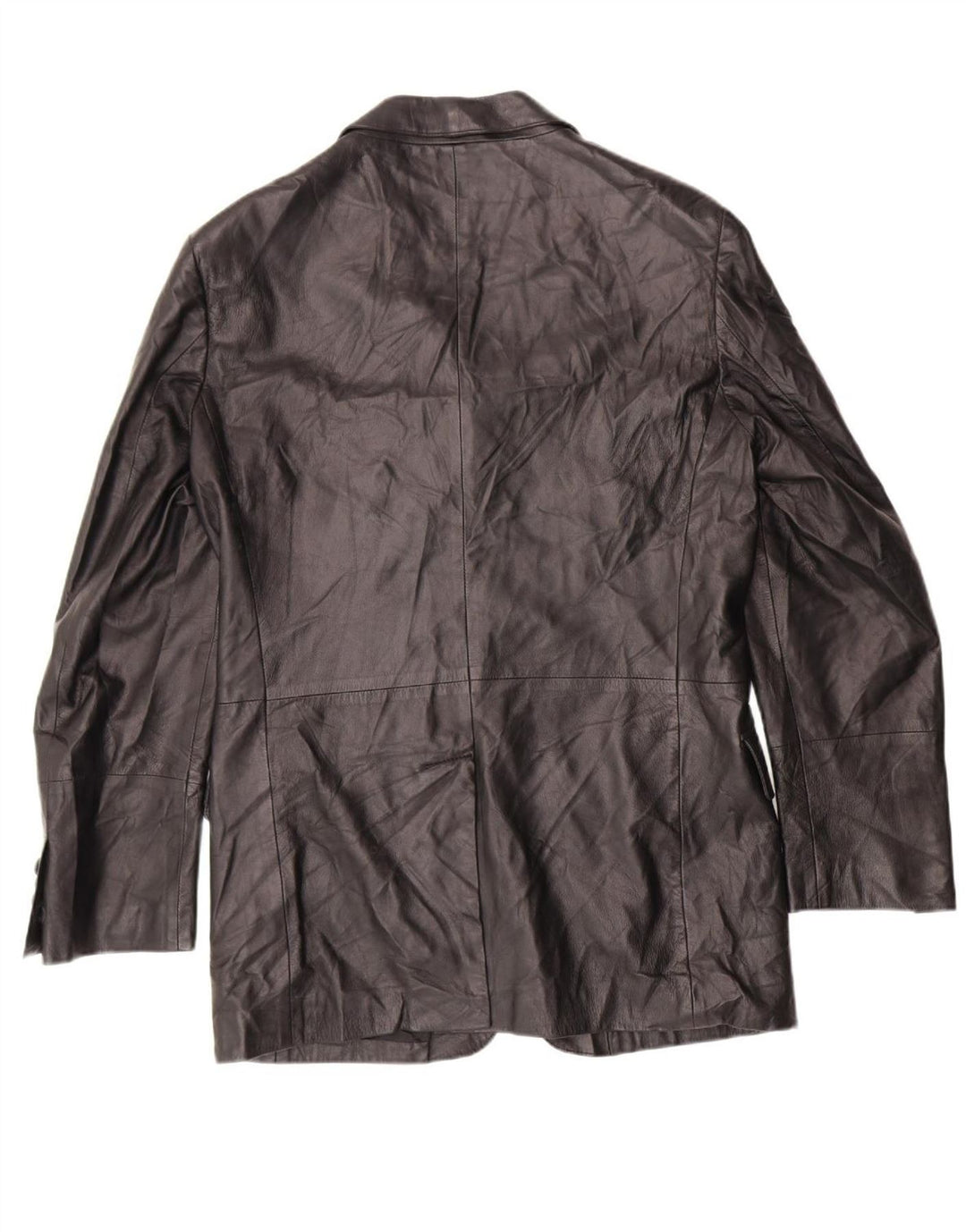 ENRICO MANDELLI Mens Milano Leather Jacket IT 48 Medium Black Leather