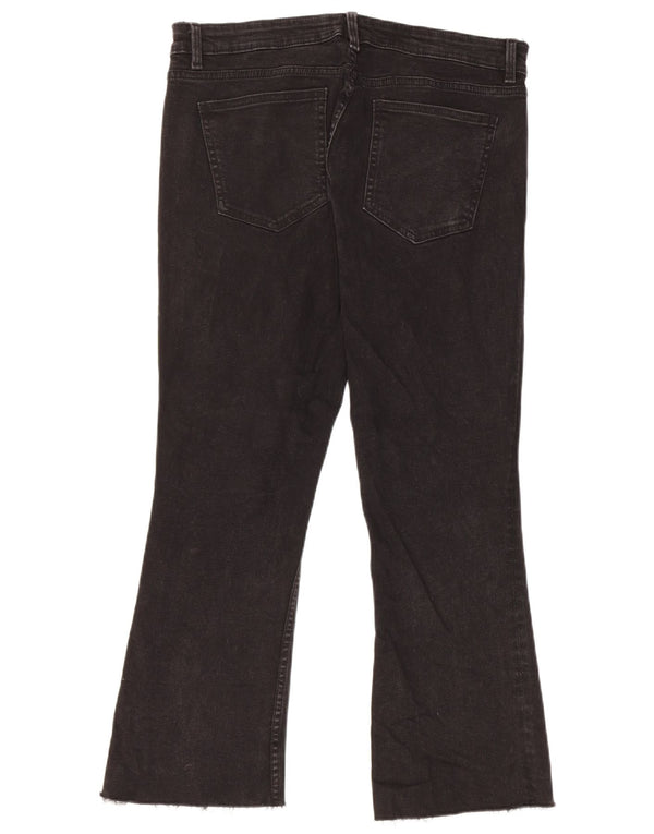Dżinsy damskie Zara Crop Bootcut EU 44 XL W34 L24 Czarna bawełna