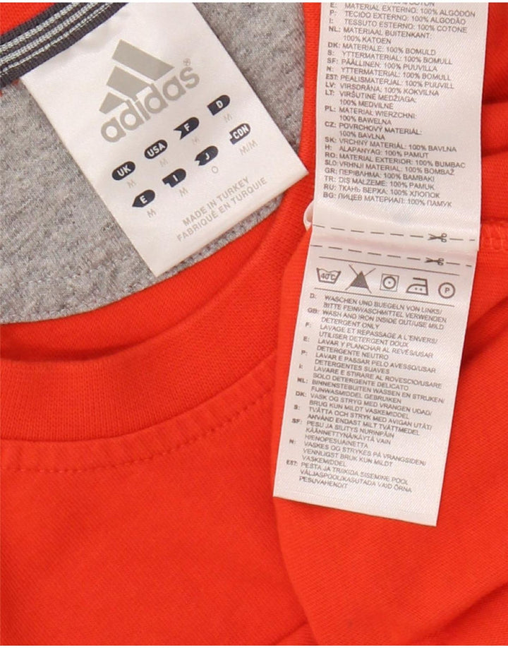 Koszulka męska ADIDAS Top, średnia, pomarańczowa bawełna