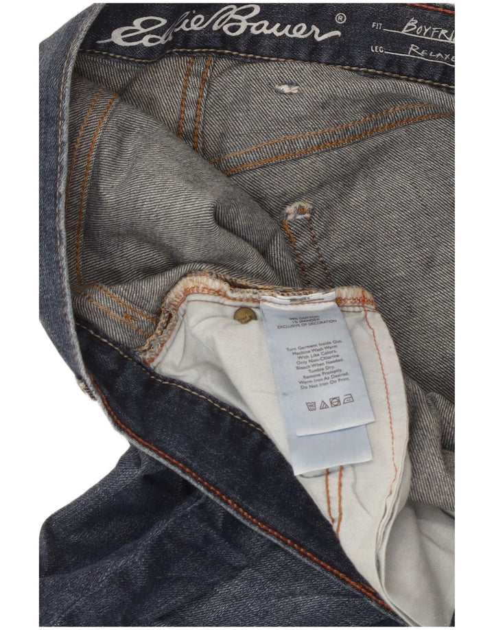 EDDIE BAUER Damskie jeansy typu Boyfriend proste w trudnej sytuacji W36 L30 niebieskie