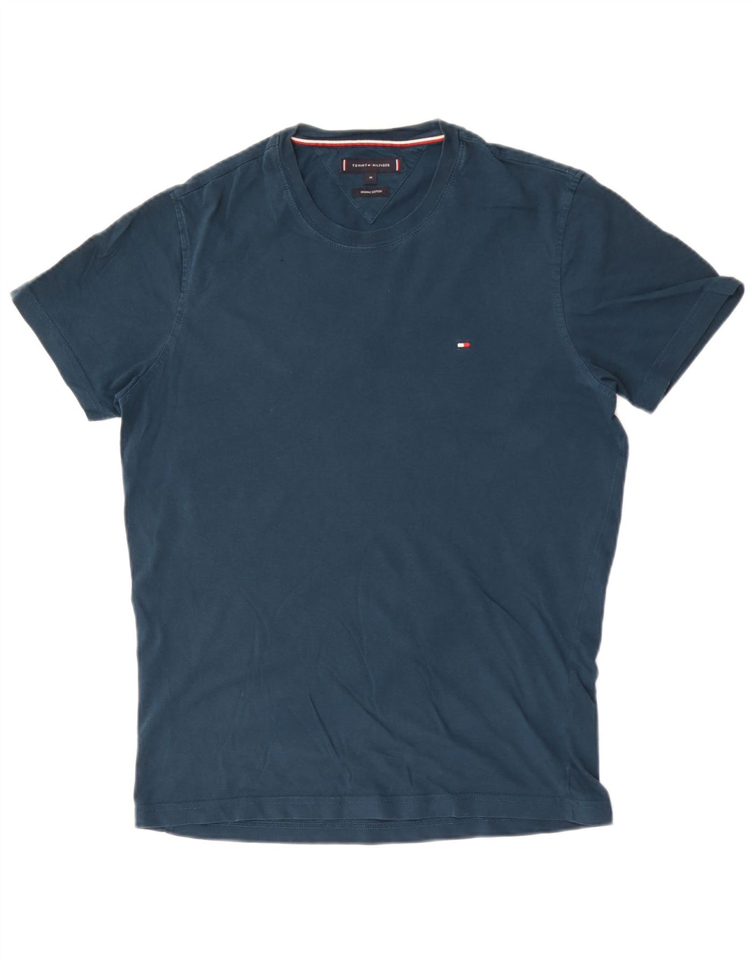 T-shirt męski Tommy Hilfiger Top, średni, granatowy, bawełniany
