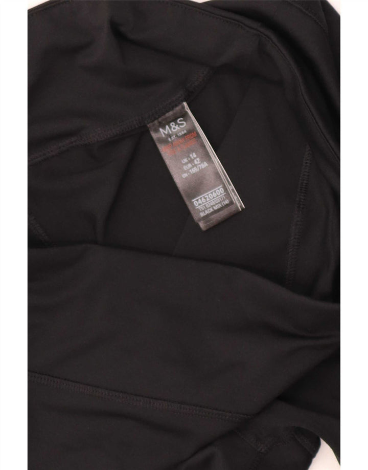 Legginsy damskie Marks & Spencer UK 14, duże, czarne, poliestrowe