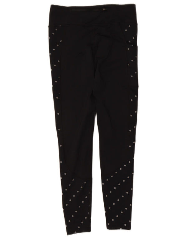 Legginsy damskie Nike UK 8, małe, czarne, poliestrowe cętki