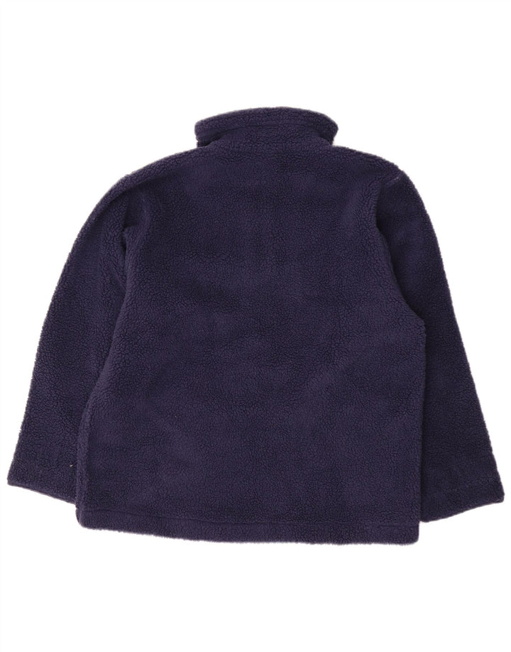 Damski sweter polarowy VINTAGE z zamkiem błyskawicznym UK 16, duży, granatowy Fair Isle