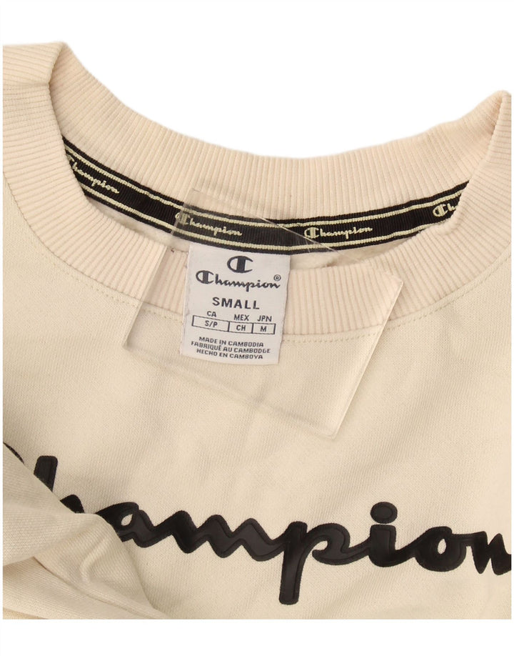 Damska bluza Champion Graphic Oversize Sweter UK 10 Small Off White