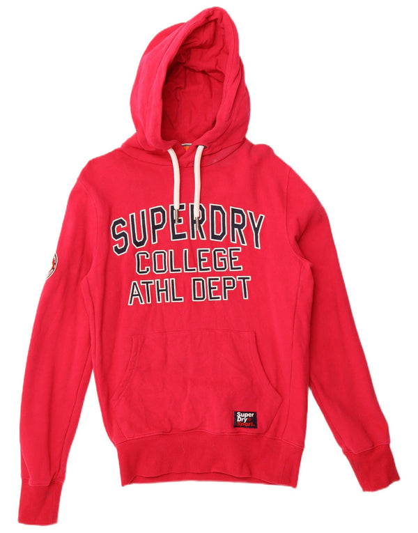 Damski sweter z kapturem Superdry, UK 14, średni różowy, bawełniany
