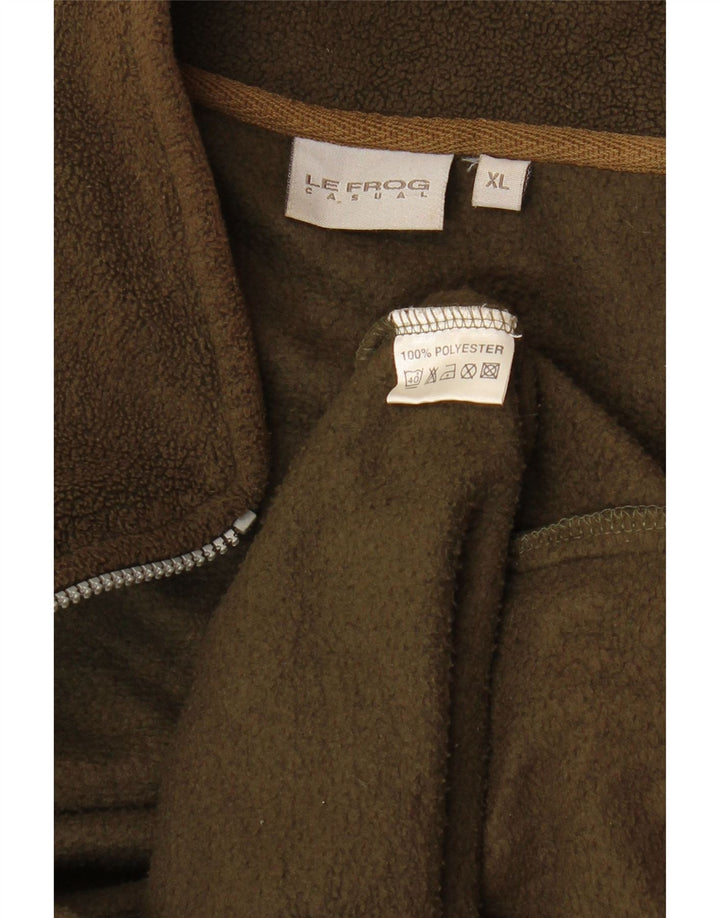 Męska kamizelka polarowa LE FROG o swobodnym kroju UK 42 XL, khaki, poliester