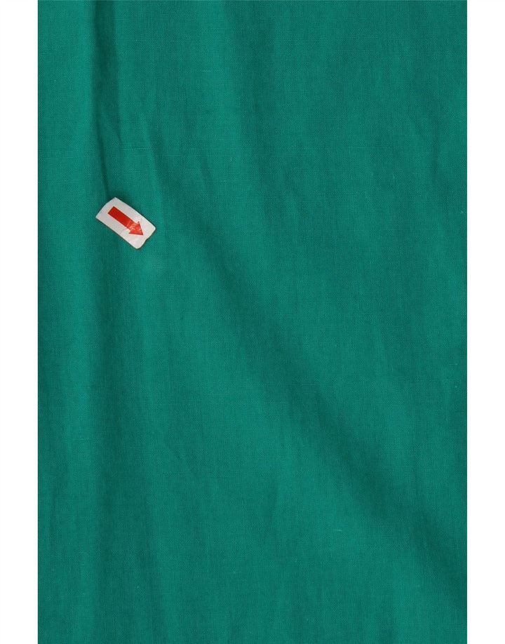 Damska bluzka koszulowa bez rękawów VINTAGE UK 12 średni turkus