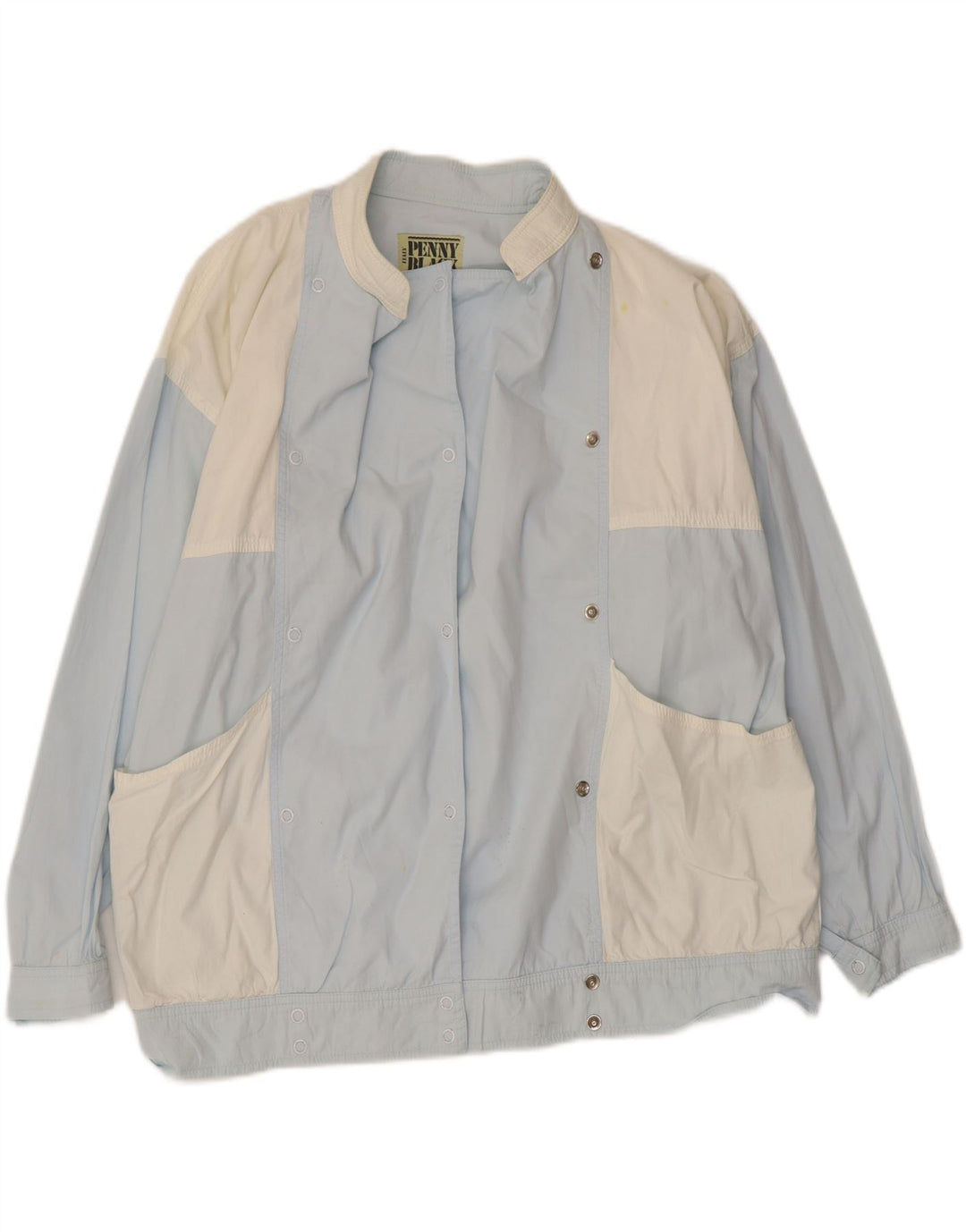 Damska kurtka użytkowa PENNY BLACK UK 14, duża, niebieska, bawełniana w bloki kolorów