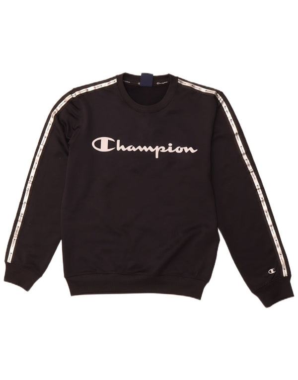 Męska bluza z grafiką CHAMPION, sweter XS, granatowy, poliester