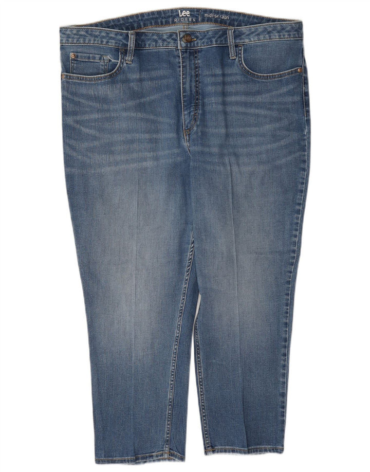 Damskie jeansy Lee Raiders Mid Rise Capri W38 L23 Niebieskie