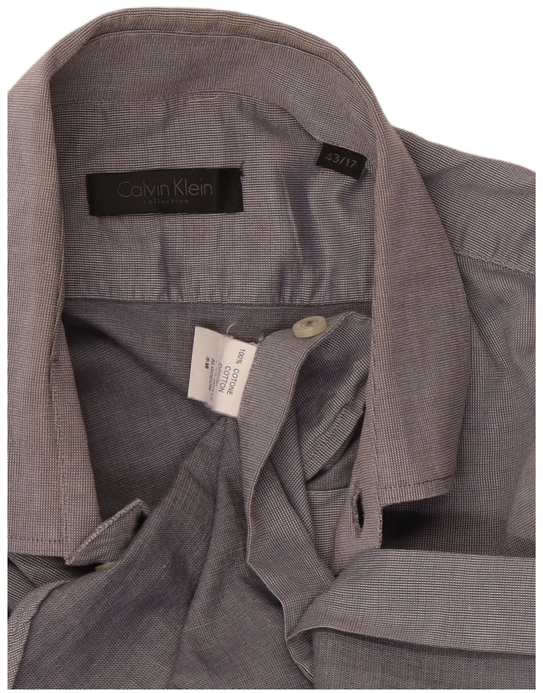 Koszula męska Calvin Klein, rozmiar 43 17 XL, szara bawełna