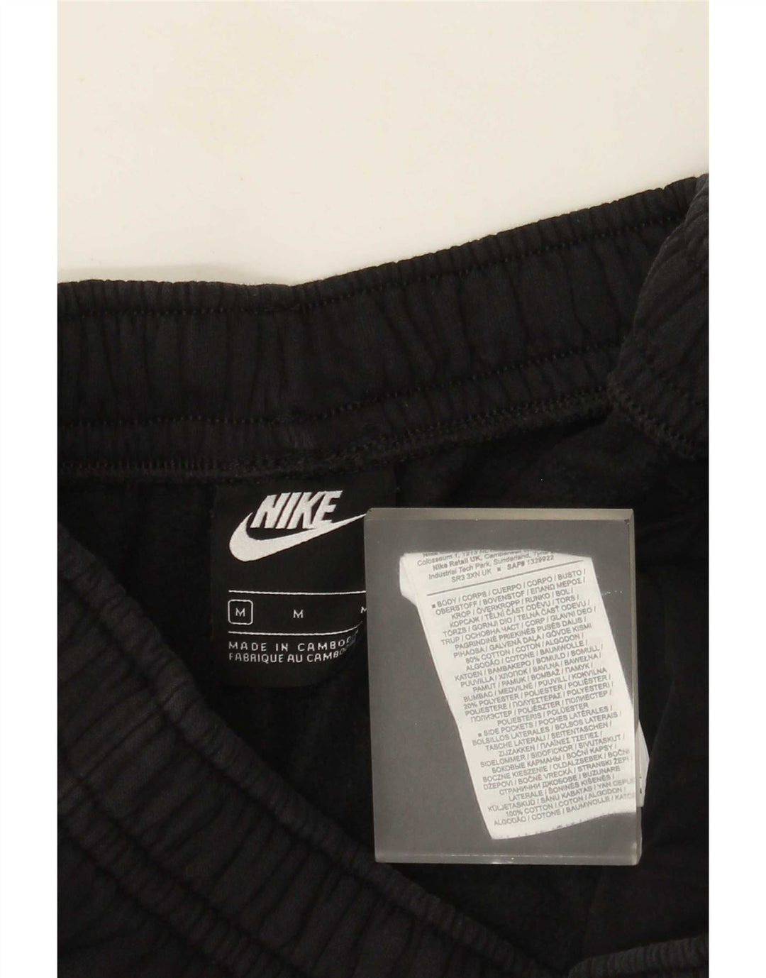 Męskie spodenki sportowe Nike, średniej wielkości, czarne, bawełniane