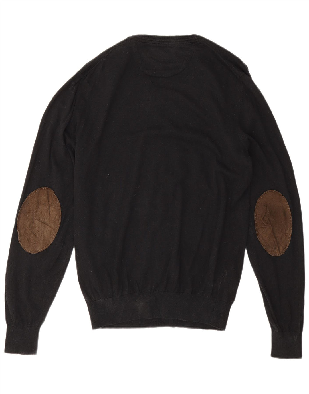 Męski sweter Massimo Dutti z dekoltem w kształcie litery V, XL, czarny, bawełniany