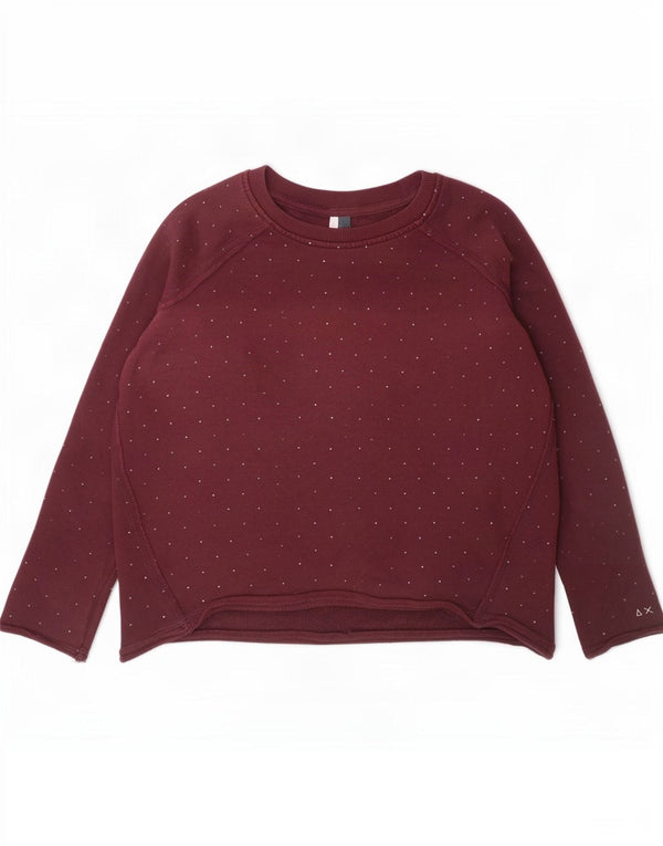 Bluza dziewczęca Sun68 11-12 lat, bawełniana w burgundowe cętki