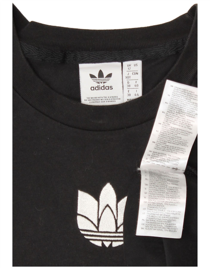 Damska koszulka Adidas Top UK 12 Średnia czarna bawełna