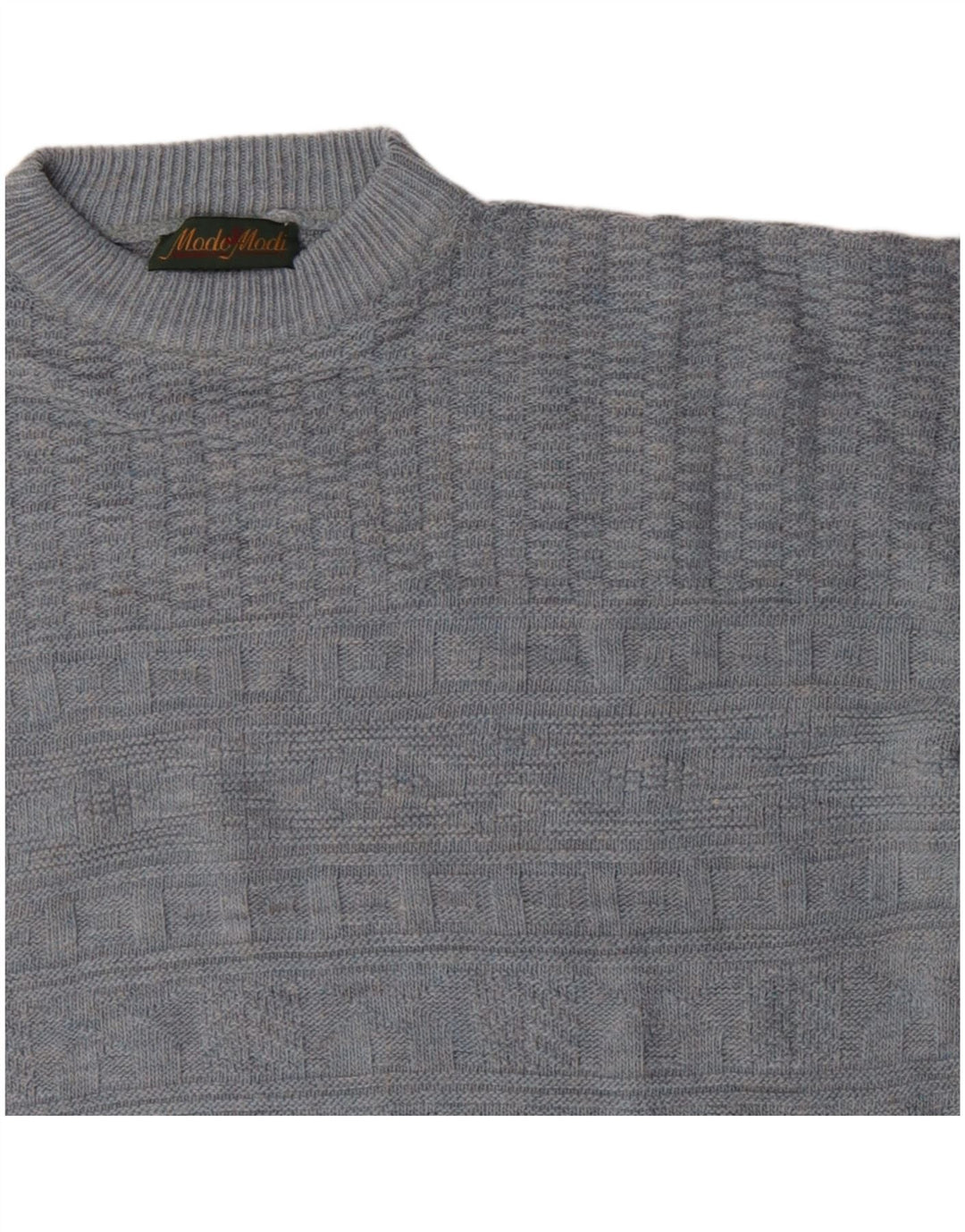 Vintage męski sweter z okrągłym dekoltem XL szary