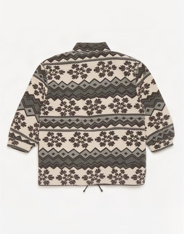 Męska kurtka polarowa Vintage UK 42 XL White Fair Isle