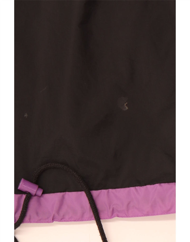 Męska kurtka Anorak z kapturem RODEO UK 36, mały czarny nylon z blokami kolorów