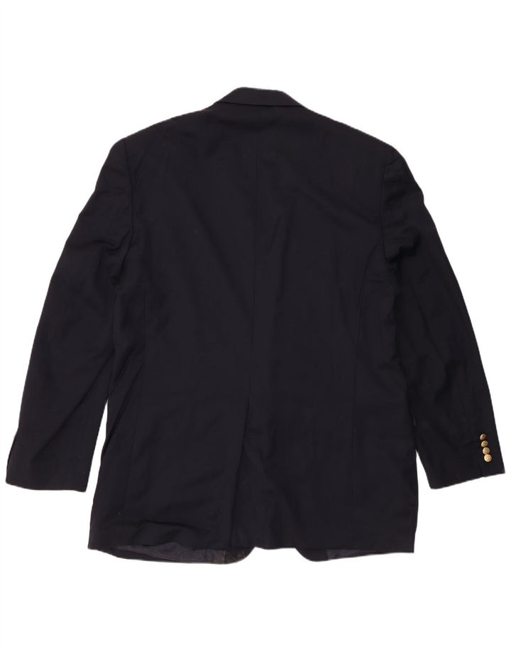 Męska marynarka zapinana na 2 guziki Chaps UK 44 2XL Granatowa wełna