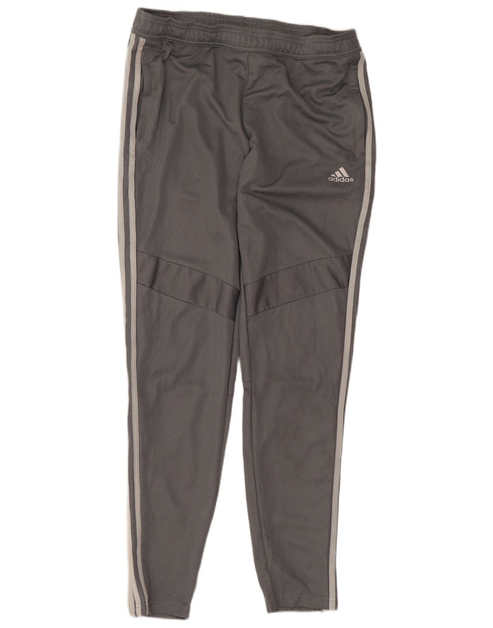 Damskie spodnie dresowe Adidas UK 12/14 Średni szary poliester