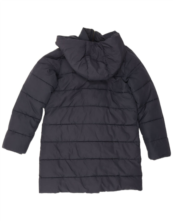 Hobbs Damski płaszcz z kapturem, oversize, wyściełany UK 8, mały, granatowy, poliester