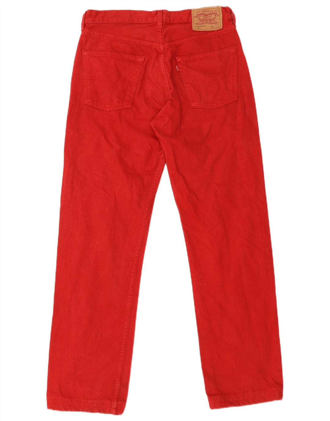 Męskie jeansy Levi's 501 Straight W34 L31 Czerwone bawełniane