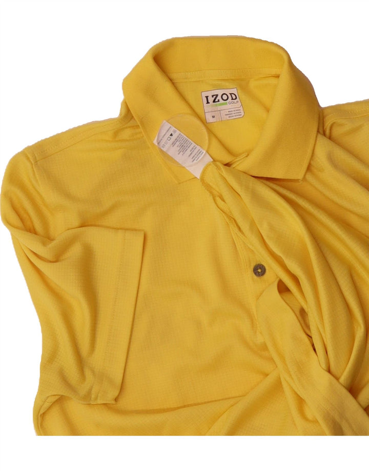 IZOD Mens Polo Shirt Medium Yellow Polyester Vintage Izod and Second-Hand Izod from Messina Hembry 