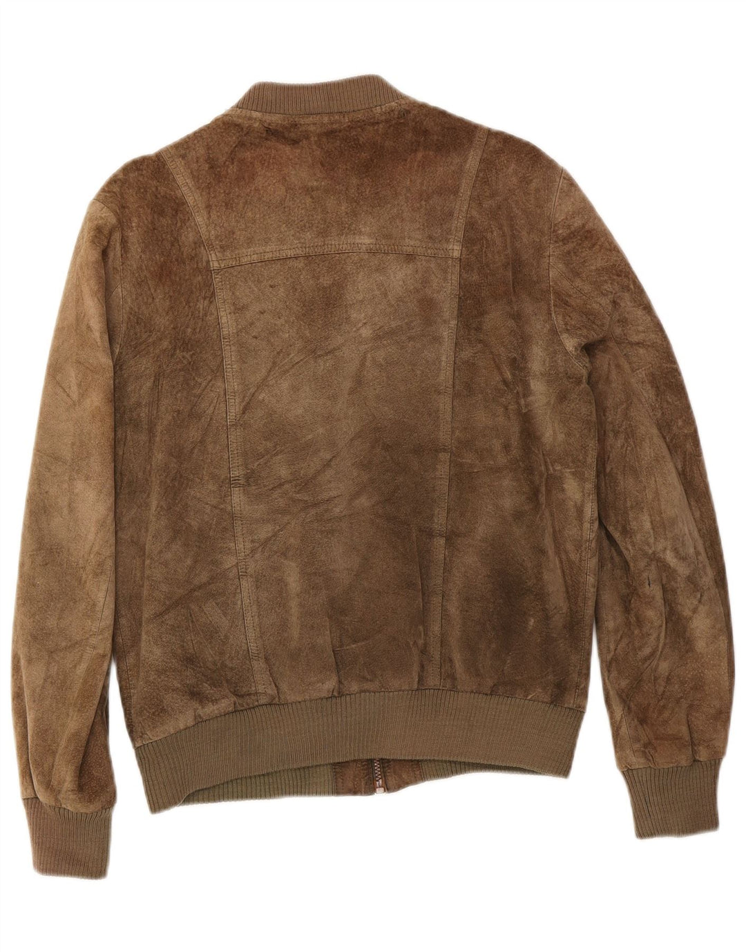Damska zamszowa kurtka bomberka w stylu vintage IT 50 XL, skóra khaki