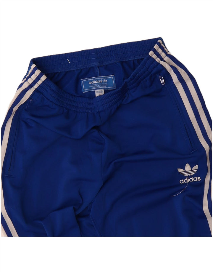 ADIDAS Womens Tracksuit Trousers UK 14 Large  Blue Polyester