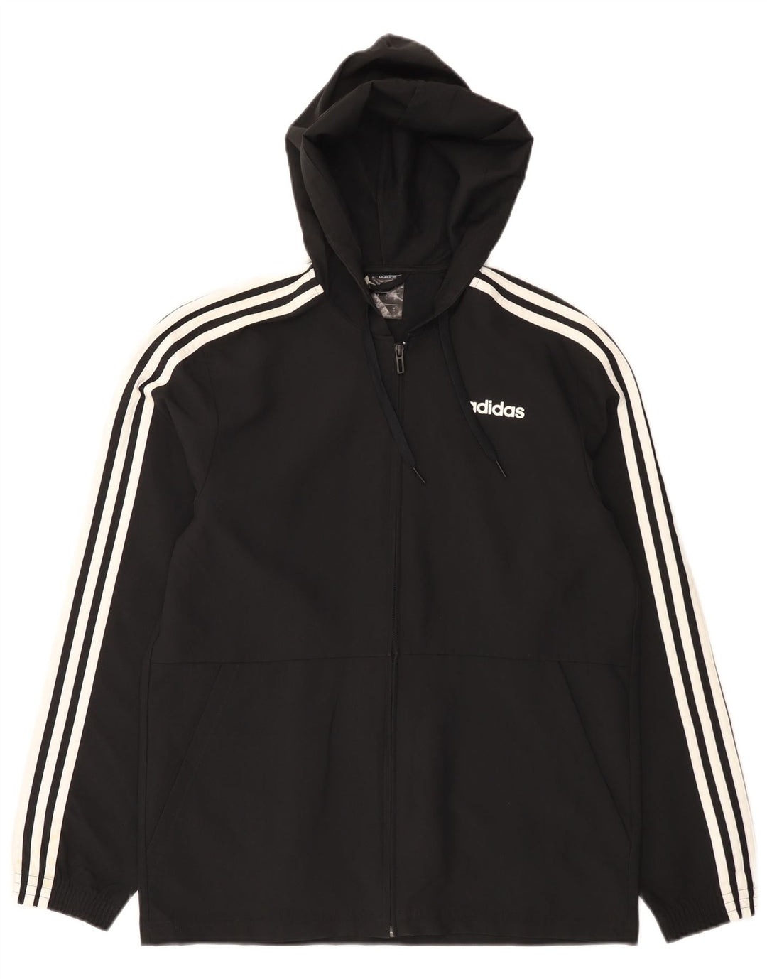 Adidas Męska bluza dresowa z kapturem i małą czarną poliestrową