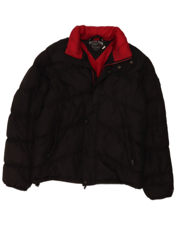 Tommy Hilfiger Mens Padded Jacket UK 40 Large Black