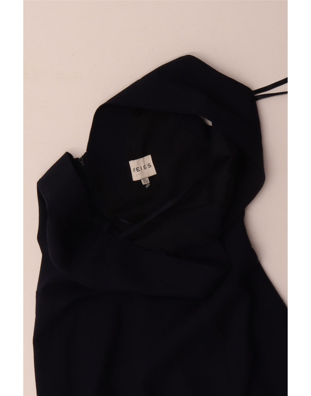 Damska sukienka płaszczowa bez rękawów REISS UK 8, mała, granatowa, wełniana