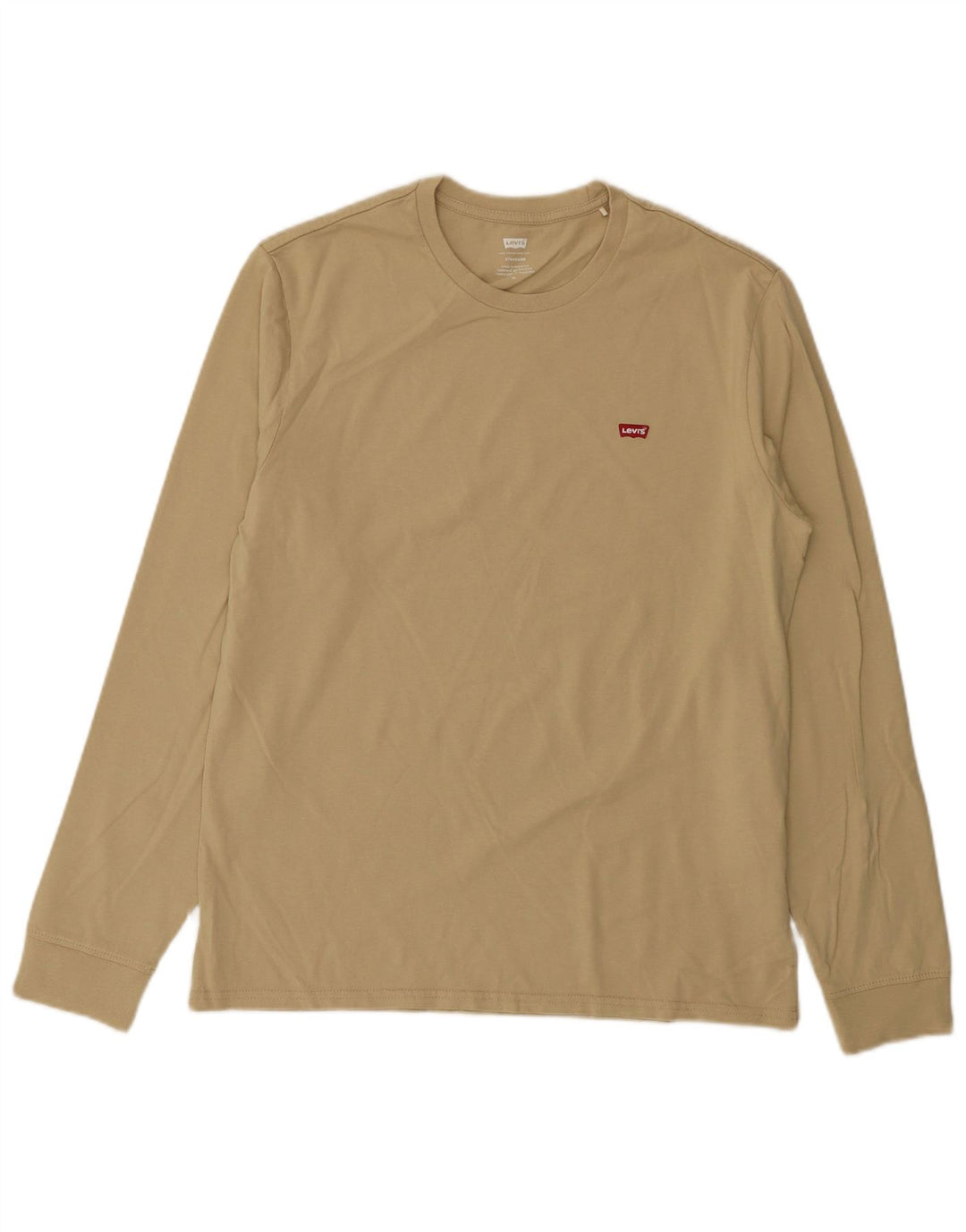 LEVI'S Męski standardowy top z długim rękawem, średnio beżowy, bawełniany