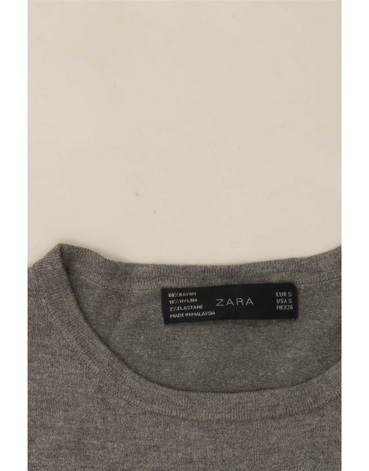 Damski podkoszulek Zara Vest UK 8 Small Grey Rayon