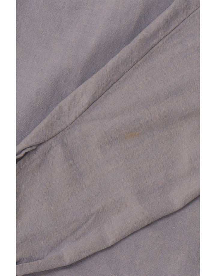 Koszula damska VINTAGE UK 18 XL Niebieska, bawełniana w kwiaty, retro