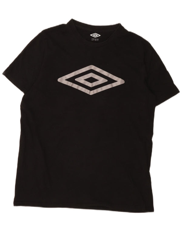Męska koszulka z grafiką Umbro, góra XL, czarna bawełna